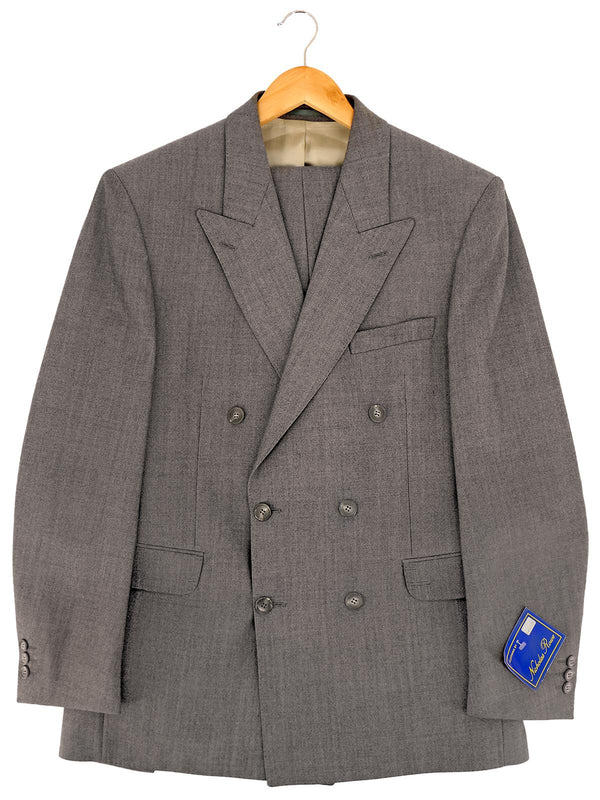 1940s Look Grey Marl Double Breasted Demob Suit