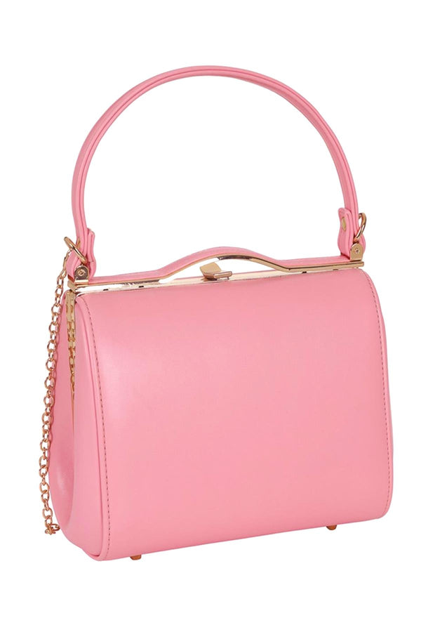 Pink and Gold Vintage Inspired Frame Bag