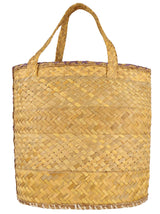 Vintage Tiki Style Purple Summer Basket Bag