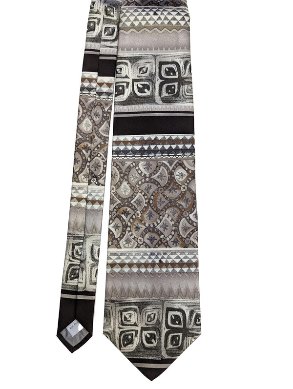 Silk Pierre Cardin Tie With Patterned Bands