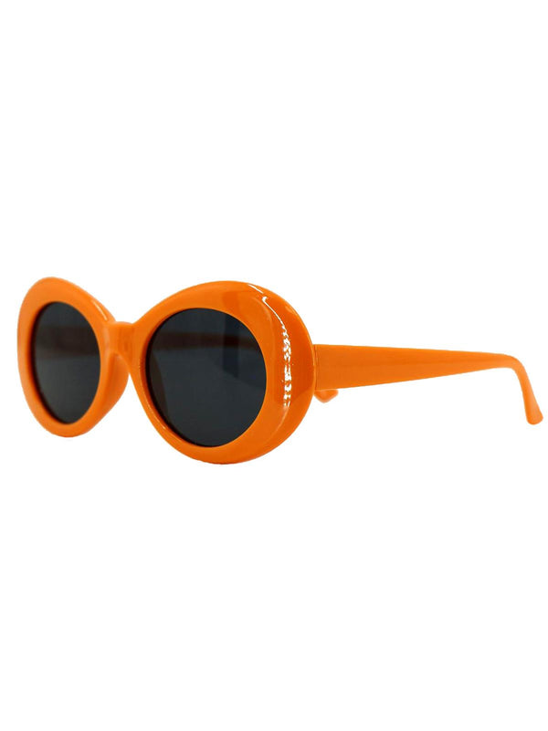 1960s Mod Style Orange Oval Sunglasses