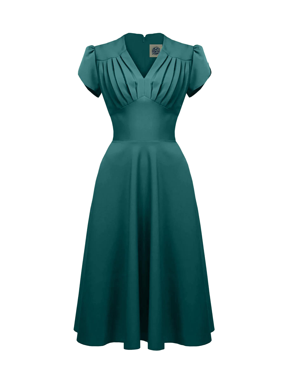 Teal Blue 1950s Vintage Inspired Swing Dress – RevivalVintage - Main Image
