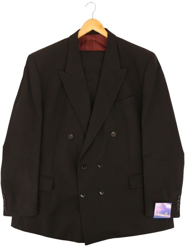 1940s Style Dark Navy Wool Demob Suit Short