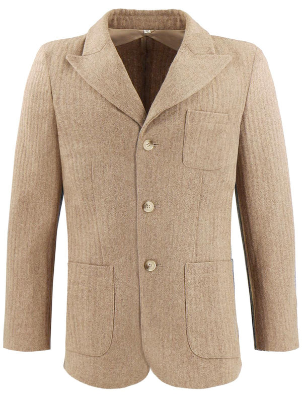 1940s Vintage Gallivant Beige Wool Peak Lapel Suit - Regular