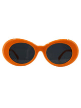 1960s Mod Style Orange Oval Sunglasses