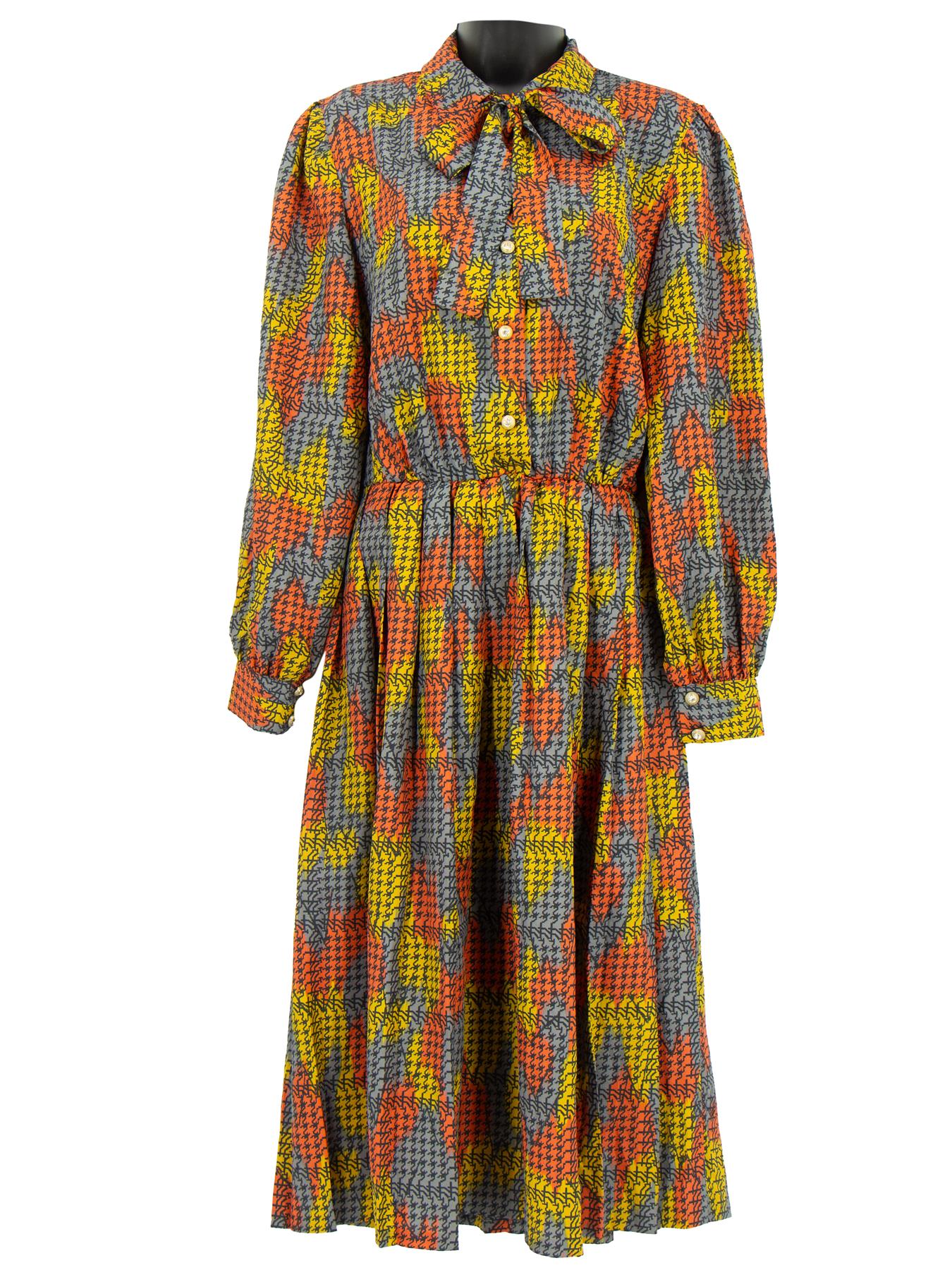 True Vintage Houndstooth Autumn Palette 1970s Dress – RevivalVintage