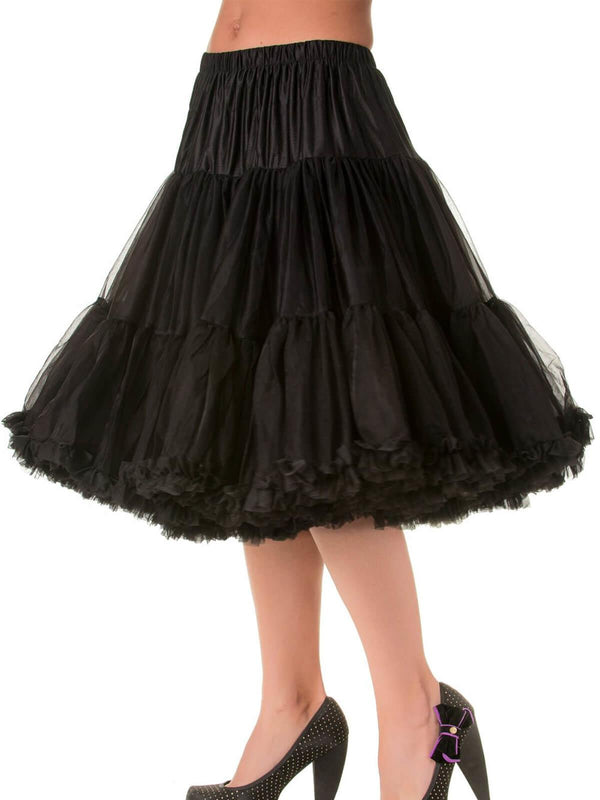 1950s Style Black Tulle 26" Petticoat