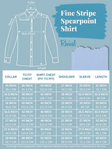 Blue Fine Stripe 1940s Look Spearpoint Collar Shirt