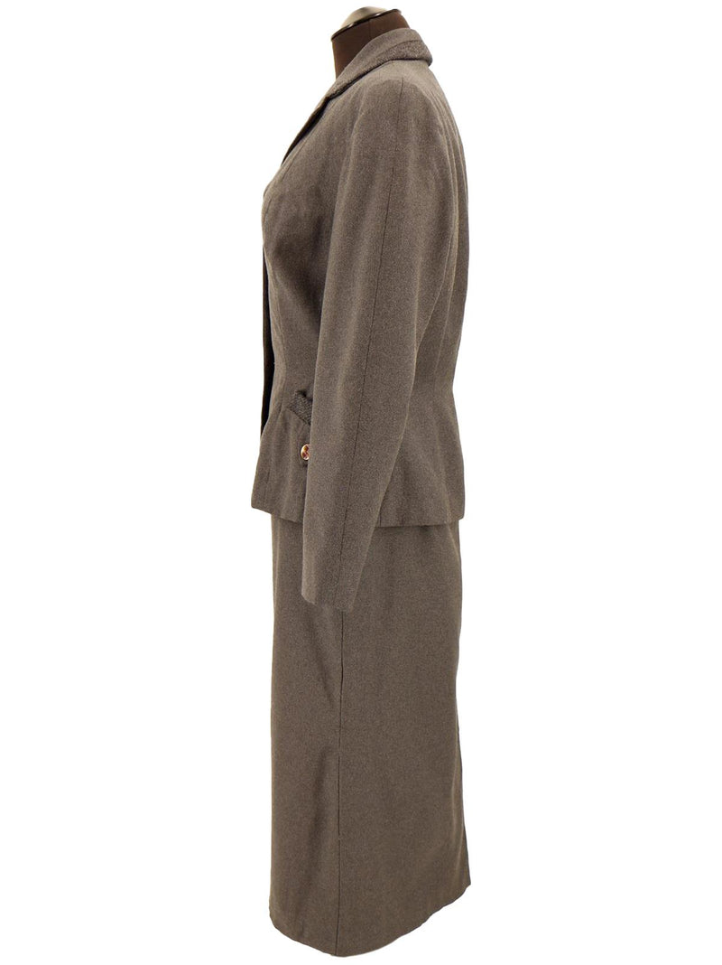 Grey Rebere 1940s Wool Vintage Suit