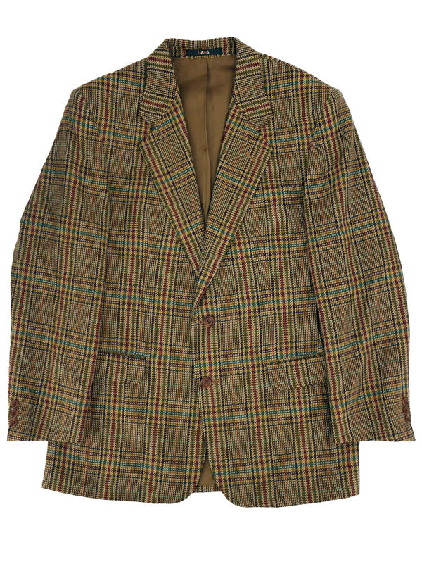 Daks Colourful Check Pattern Vintage Wool Jacket