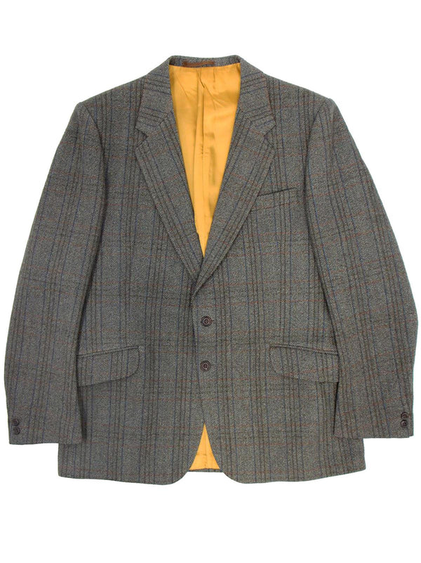 Vintage Saxony Herringbone Check Tweed Jacket