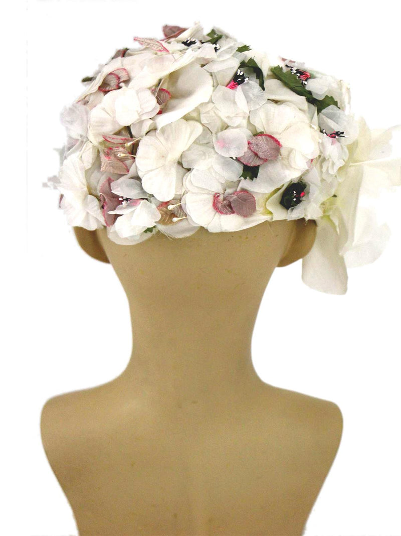 Summery Floral Curvette 1960s Vintage Hat