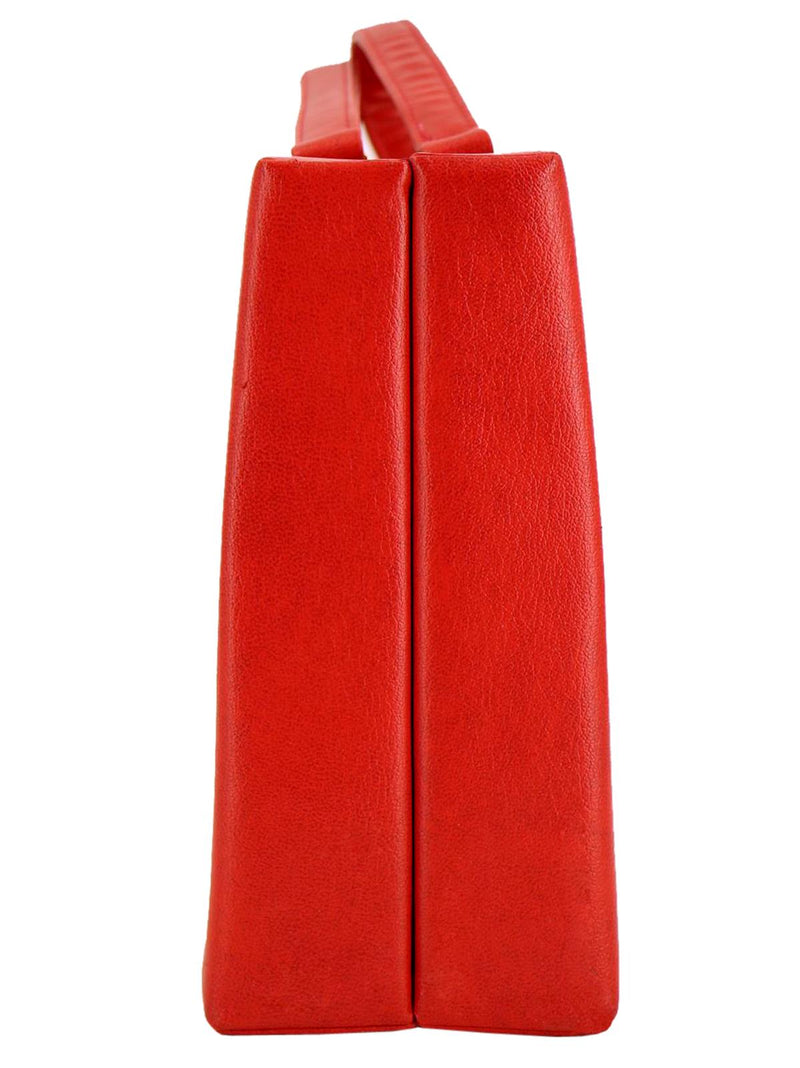 Vintage Red Leather 1960s Mod Case
