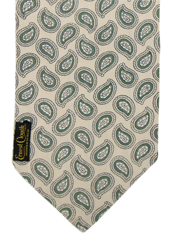 Vintage Beige & Sage Green Paisley Cravat