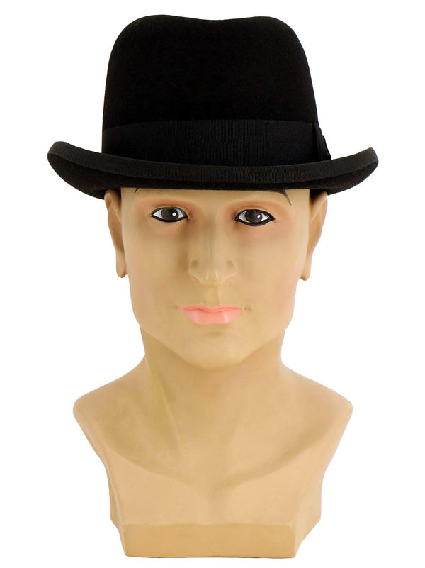 Vintage Black 1940s Style Homburg Hat