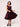 Check Vintage Style Swing Dress - Burgundy