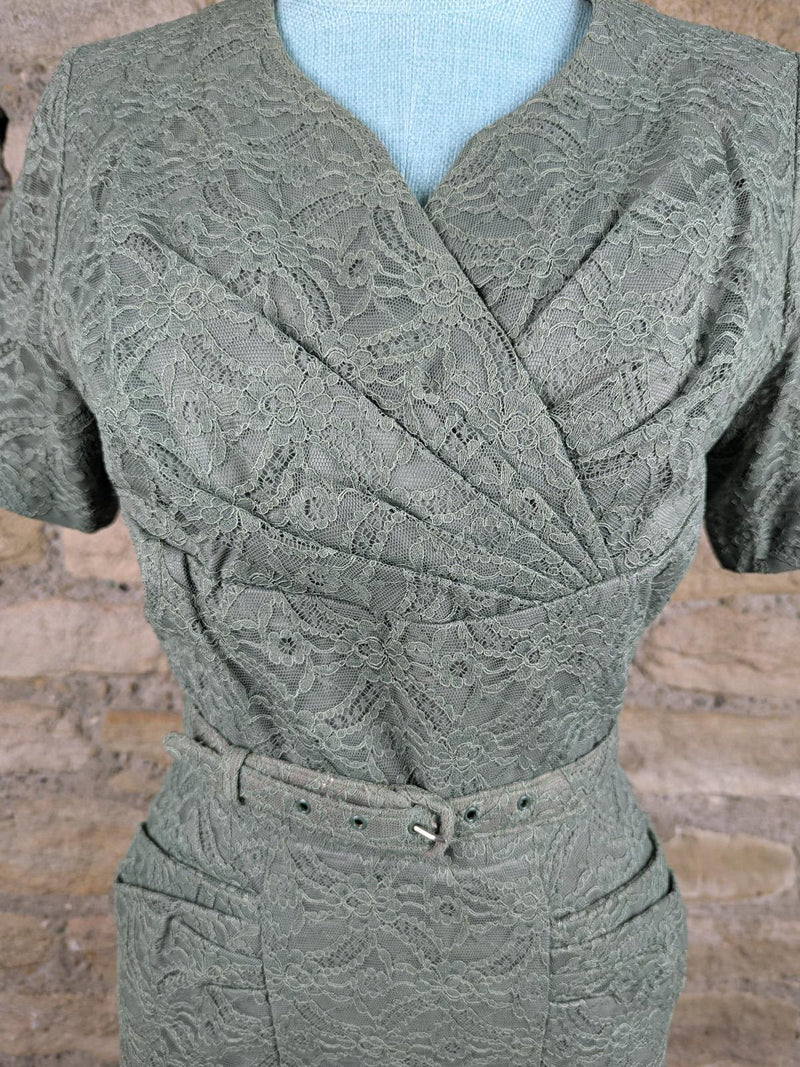 1950s Vintage Lace Wiggle Dress & Jacket