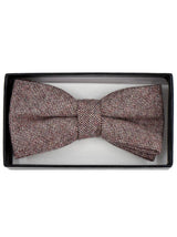 Vintage Inspired Red Tweed Bow Tie