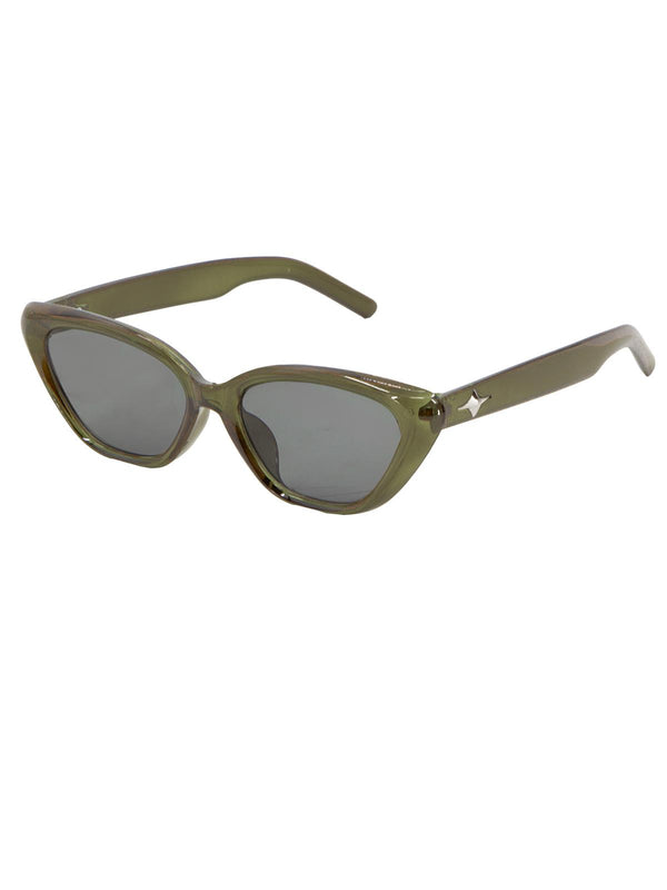 1950s Look Catseye Retro Sunglasses Green