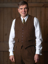 1940s Vintage Edwin Waistcoat Carob Brown