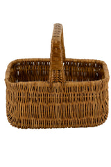 Midcentury Vintage Wicker Grocery Basket