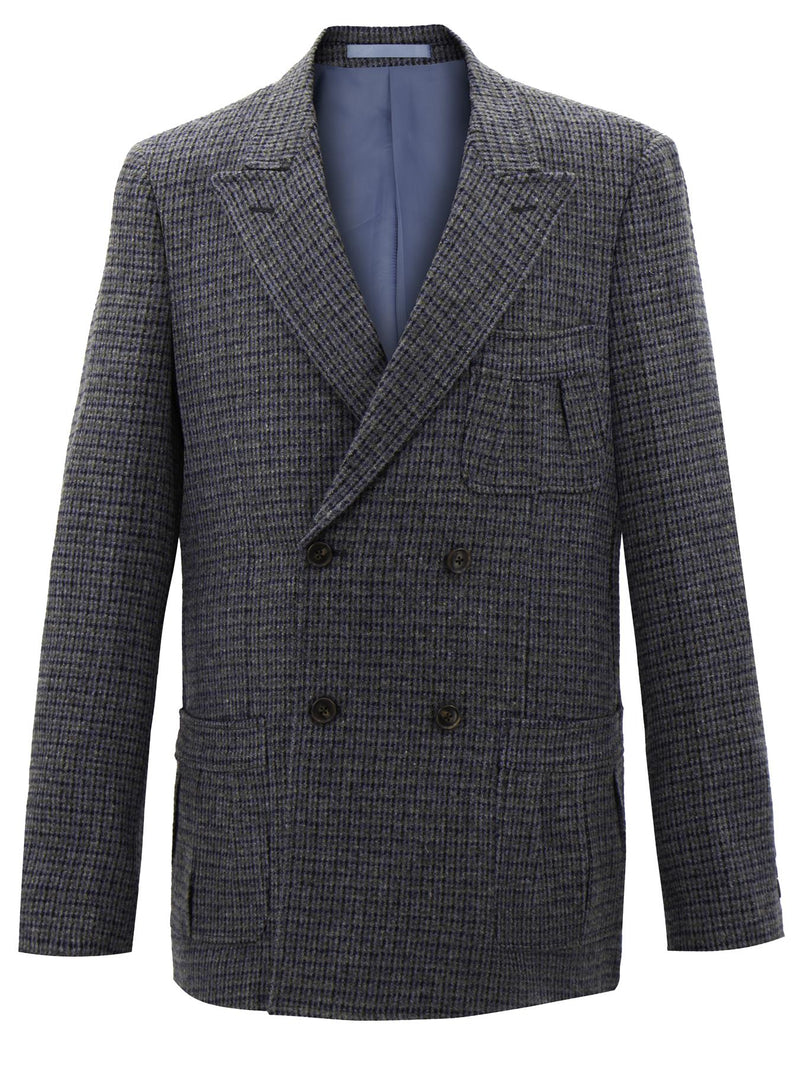 Countryman Check Tweed Jacket - Shingle Blue