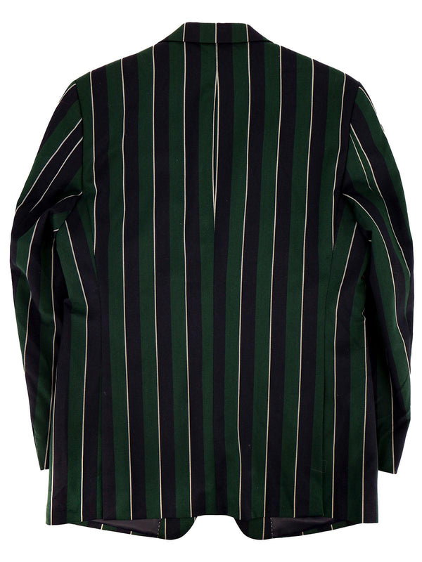 Green & Blue Striped Vintage Boating Jacket