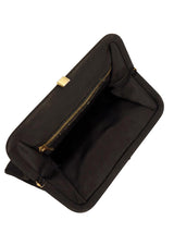 Black Grosgrain Vintage Frame Clutch Bag