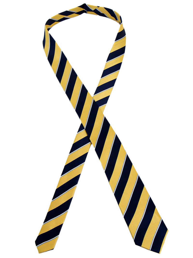 Yellow College Stripe Vintage Style Necktie