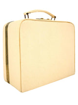 Small Vintage Cream Vanity Travel Case Box Bag