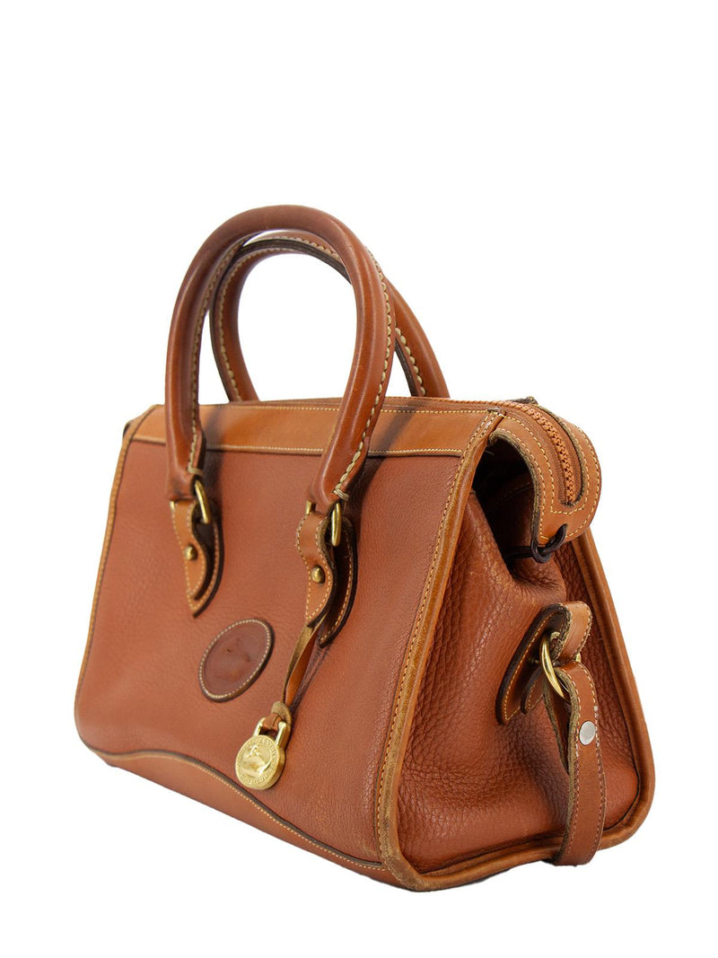 Vintage Dooney & Bourke Tan Grain Leather Handbag