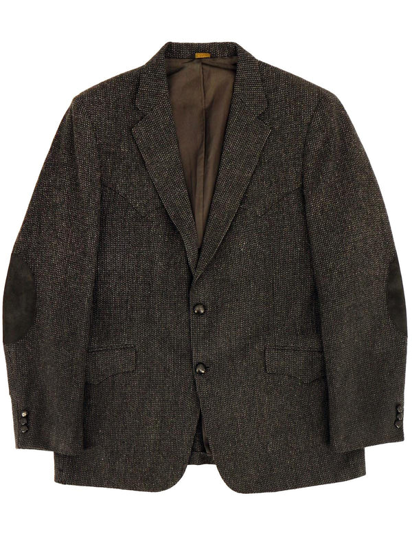 Western Style Vintage Grey Tweed Jacket