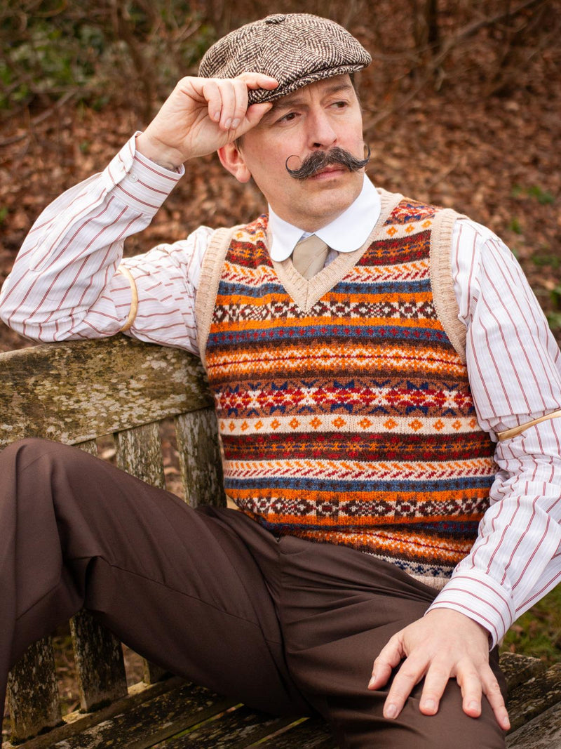 Fairisle Tank Tops Mens Fairisle Sleeveless Jumper Fairisle Tank