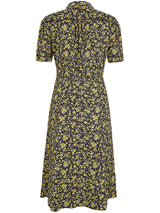 1940s Vintage Harmony Shirtwaist Dress in Night Garden