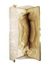 Scalloped White 1940s Vintage Beaded Evening Bag