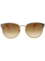 Stylish Vintage Look Pink & Gold Sunglasses