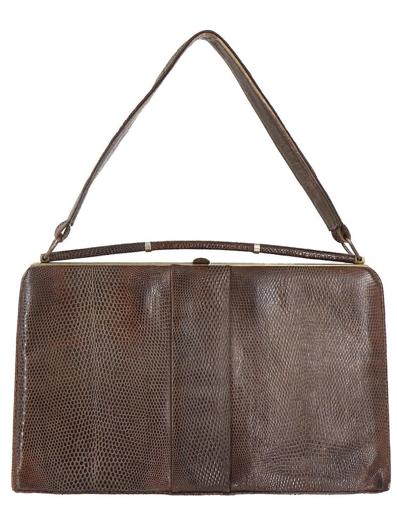 Lederer Chocolate Brown Vintage Frame Bag