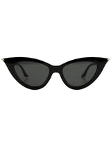 Black Diamond Tip Catseye Vintage Style Sunglasses