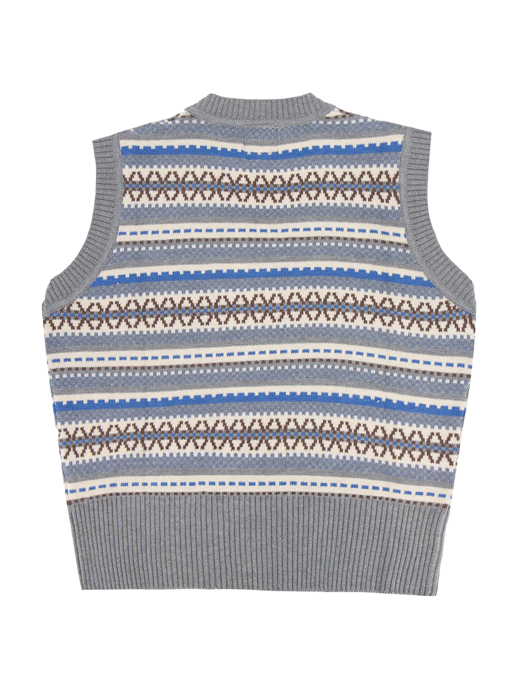 1940s Vintage Walter Fair Isle Tank Top in Chillin Grey