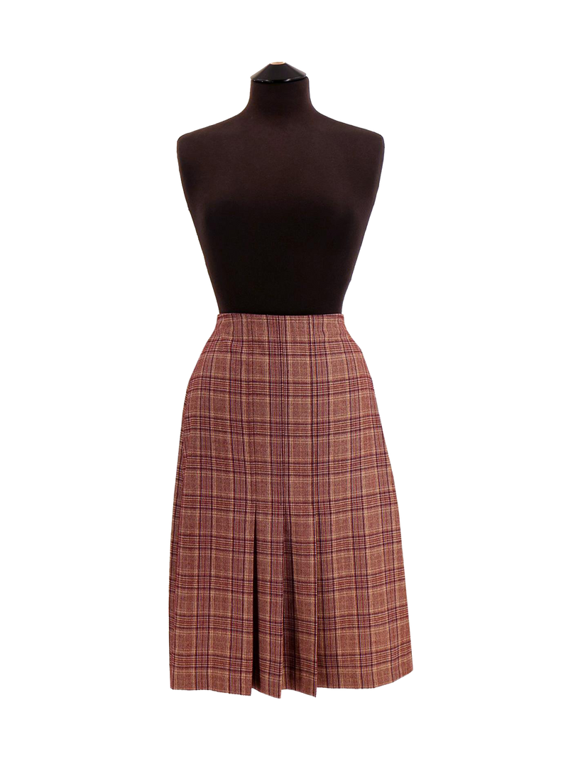 Kat Tanita Christmas Plaid Pencil Skirt 1940s Style CC41 Homefront