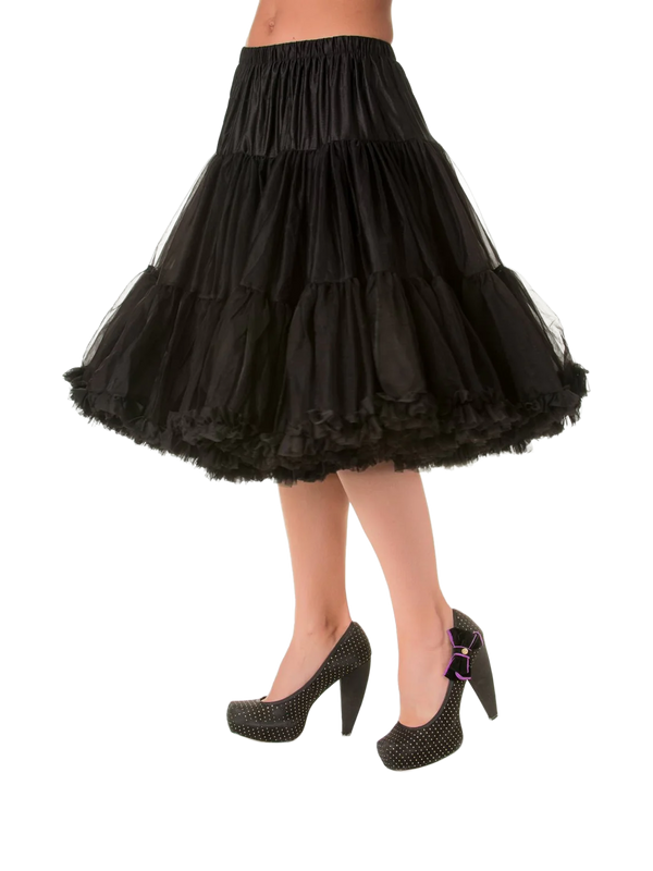 1950s Style Black Tulle 26" Petticoat