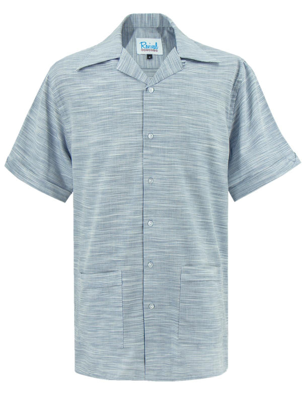 Vintage Style Cotton Weekend Shirt - Ink Blue