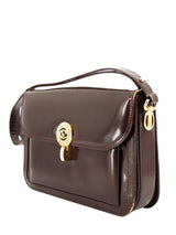 Vintage Style Mahogany Italian Leather Shoulder Bag