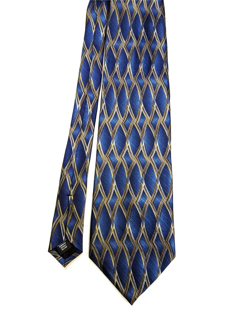 Puritan Blue Diamond Design Silk Necktie