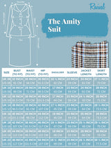 1940s Vintage Amity Skirt Suit in Brown & Blue Check