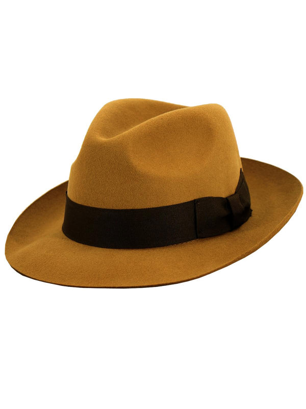 Vintage Mustard 1940s Style Mayfair Fedora