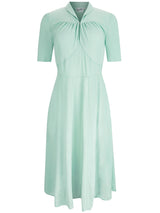 1940s Vintage Matinee Dress in Pistachio Green