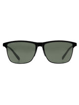 Retro Black Sunglasses with Green Lenses
