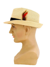 Vintage Style Mens Straw Summer Panama Trilby
