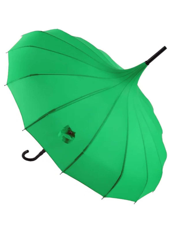 Grass Green Vintage Pagoda Style Umbrella